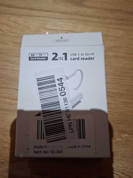 Usb-C SD/MicroSD Card Reader,adapter do iPhone, iPad, Mac,Android