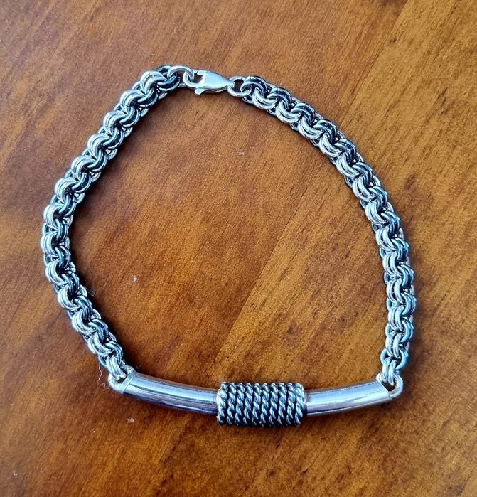 Srebrna bransoletka rurka 925