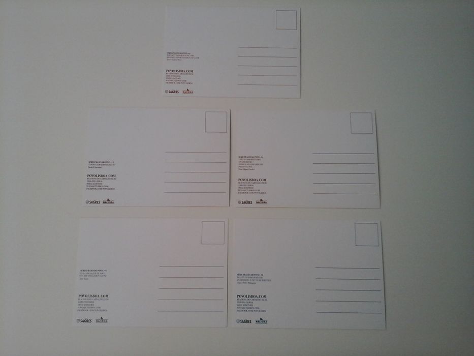 Conjunto de 5 postais do POVO