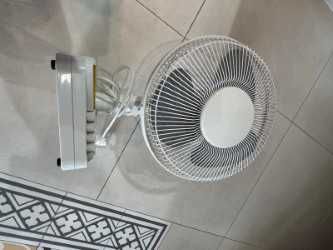 SINGER Ventilador de mesa elétrico 3 velocidades, branco, 40 cm