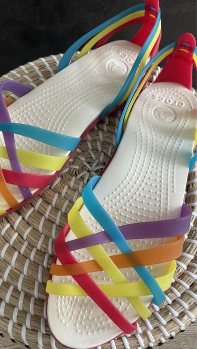 Crocs baleriny huarache flat Multi/Geranium W9 39/40