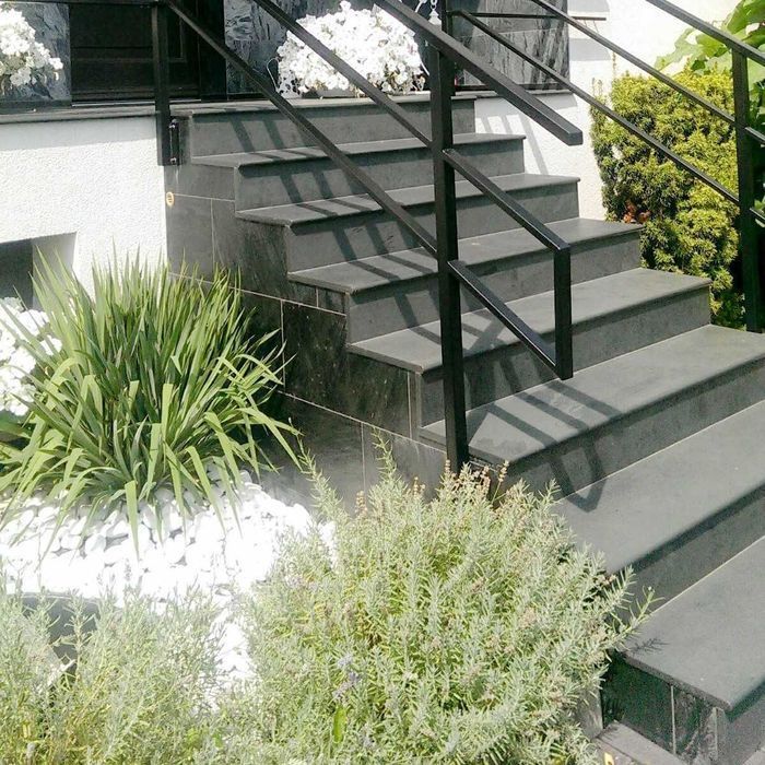 Stopień Stopnie z łupka Łupek Schody Panther Black naturalny 150x33x2