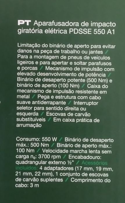 Aparafusadora de impacto giratória elétrica
