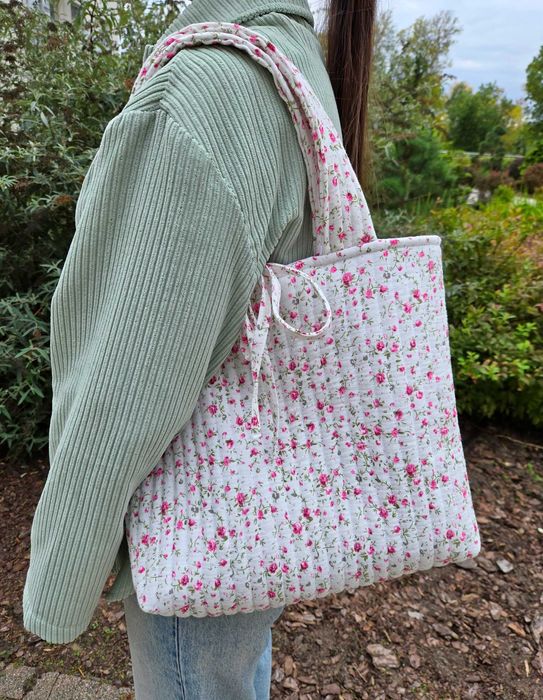 Zestaw Handmade: torebka tote + kosmetyczka
