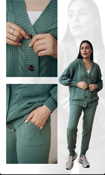 Костюм фісташковий теплий