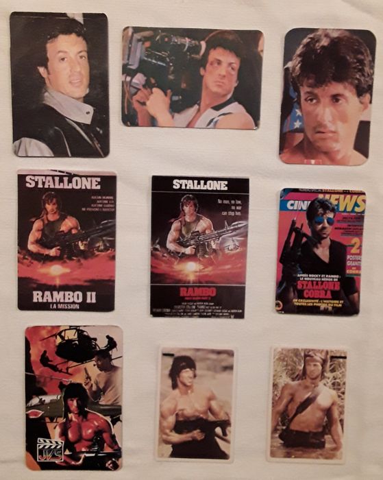 Calendários de bolso: Sylvester Stallone, Rambo, Rocky, Cobra, anos 80