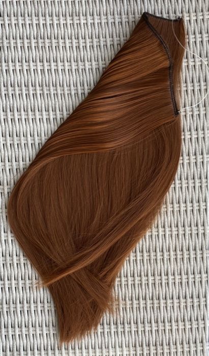 Premium Ultra włosy doczepiane, rudy, flip in, hairband 434.