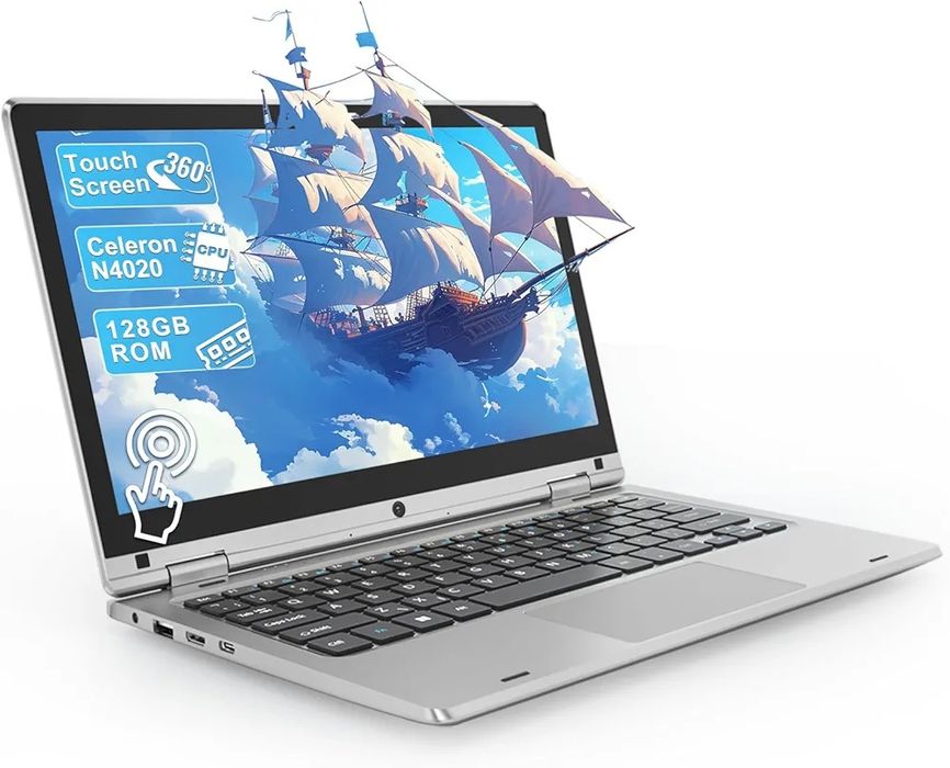 НОВЫЙ ноутбук Intel N4020 11,6"  сенсорный экран йога поворот на 360° 6 ГБ / 512 SSD