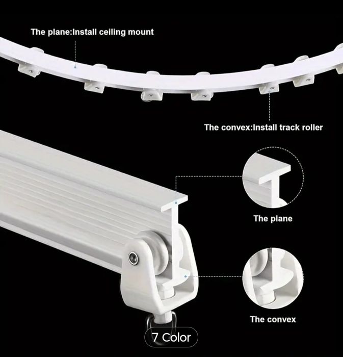 Nowy elastyczny karnisz 2m  kamper przyczepa