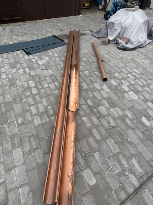 Nowe rynny miedziane