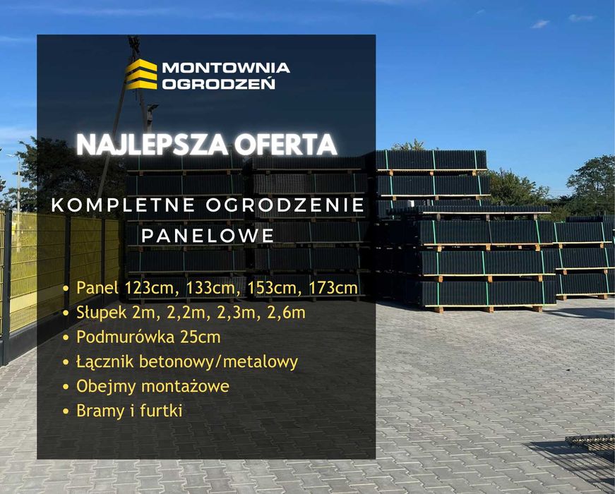 Ogrodzenie Panelowe 3D NAJTANIEJ 153 Podmurówka Brama Montaż