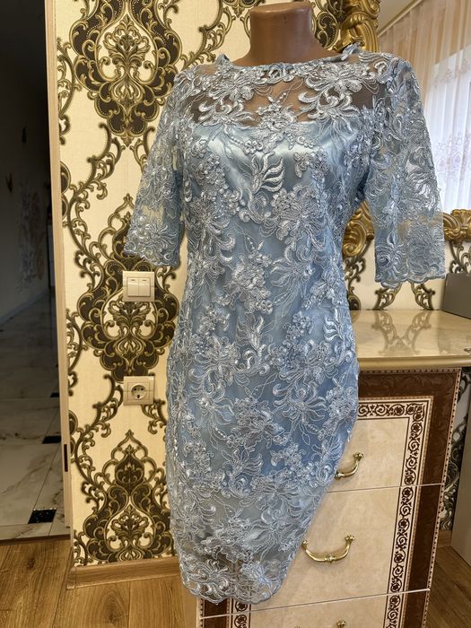 Плаття жіноче люрекс і гіпюр (блискітки)