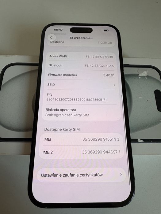 # iPhone 15 128gb Black Bateria 100%