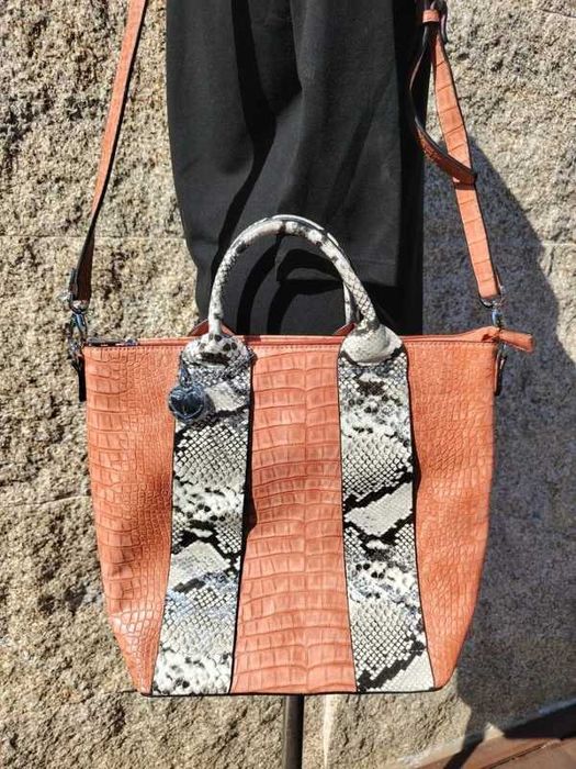 Bolsa Micussi Design Coral com Padrão Serpente Crocodilo ENVIO GRATIS