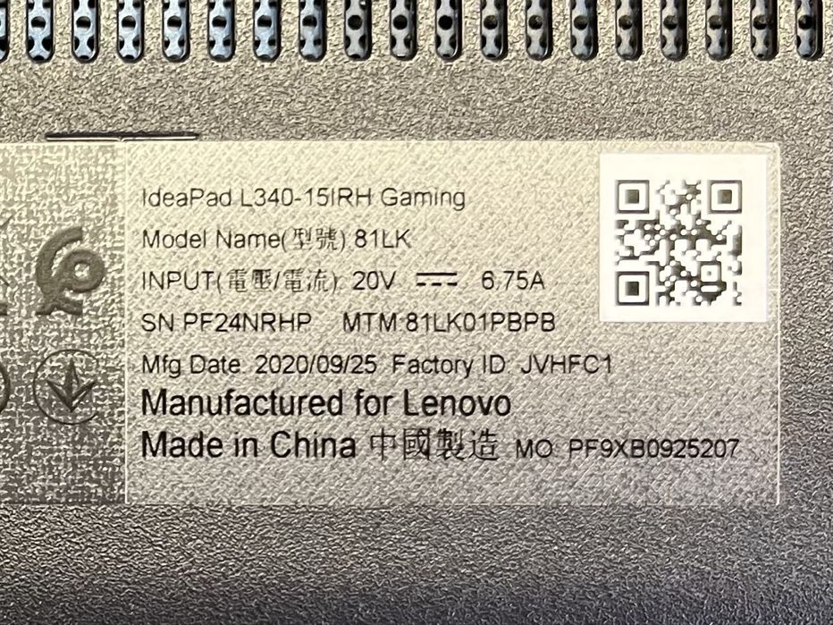 Lenovo IdeaPad L340 Gaming 15,6” / 512GB SSD / 8GB RAM