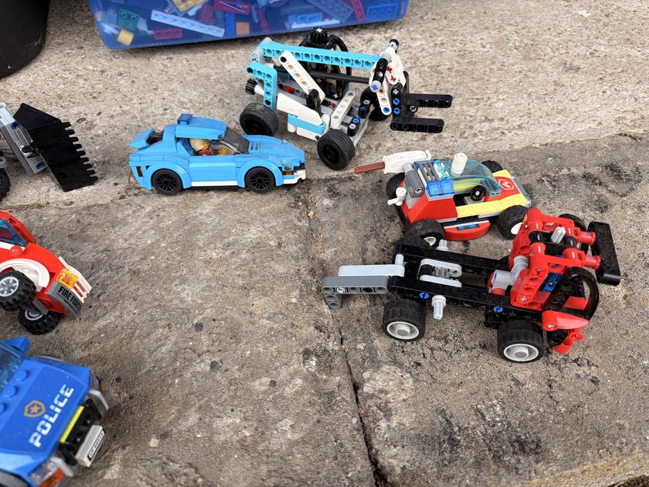 Lego policja traktor ciezarokwa