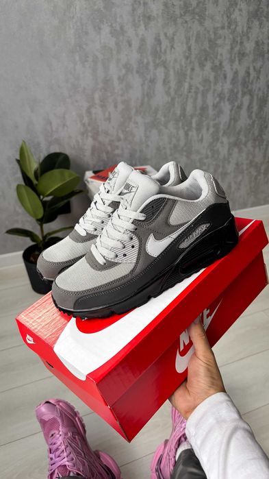 !SALE! Nike Air Max 90 Grey/Black 36 37 38 39 40 41 42 43 44 45 найк аір макс