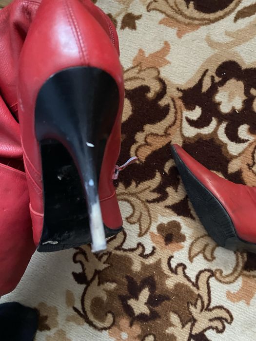 Чоботи  високі червоні жіночі  CANNAWARO