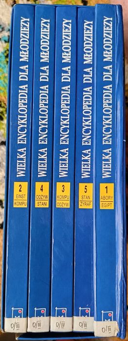 Wielka Encyklopedia Dla Młodzieży Tom 1-5