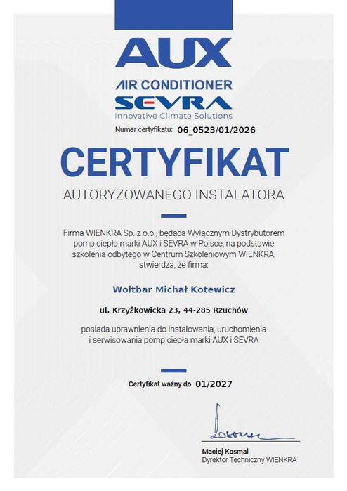 Pompa ciepła AUX 8 kW Split - z montażem w ŚWIETNEJ cenie!