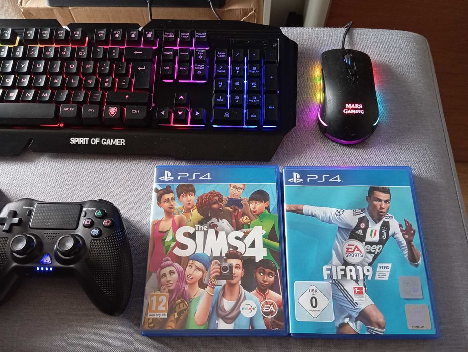 PS4 software 12.00 PlayStation 4, comando NOVO, rato e teclado Gaming