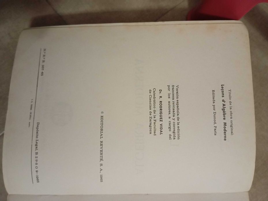 Lecciones de álgebra moderna - P. Dubreil