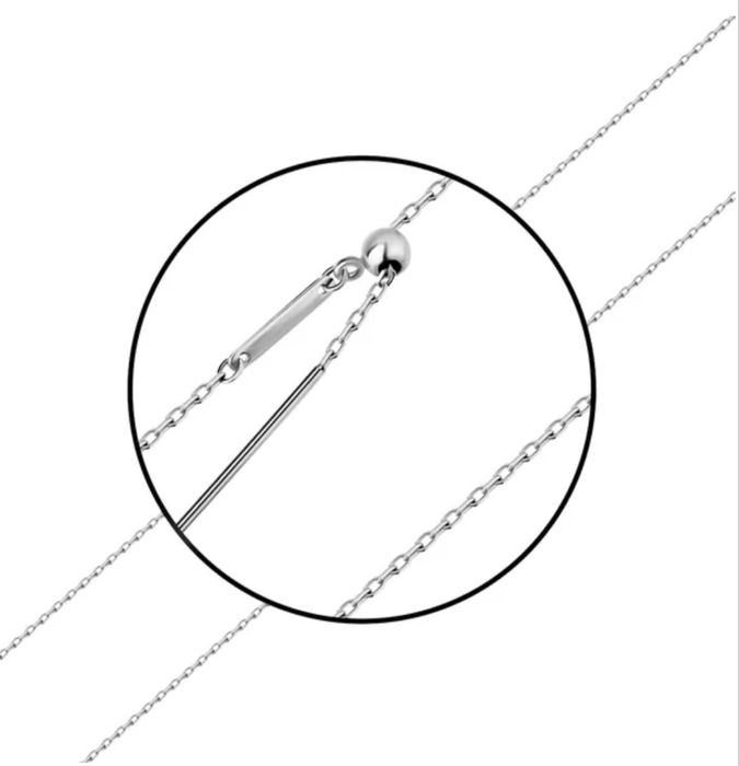 Кольє краватка трансформер білого золота