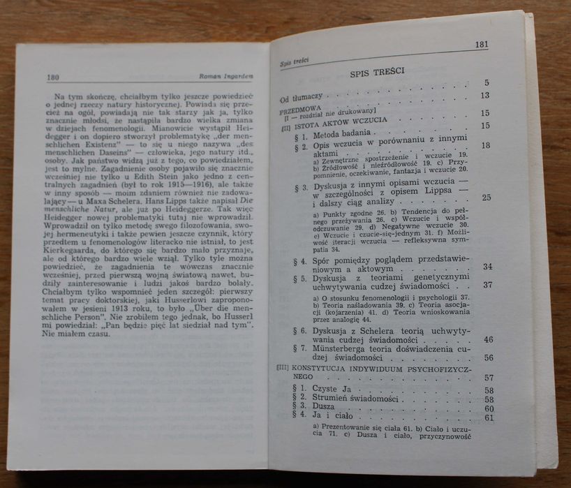Edyta Stein, O zagadnieniu wczucia, ZNAK 1988