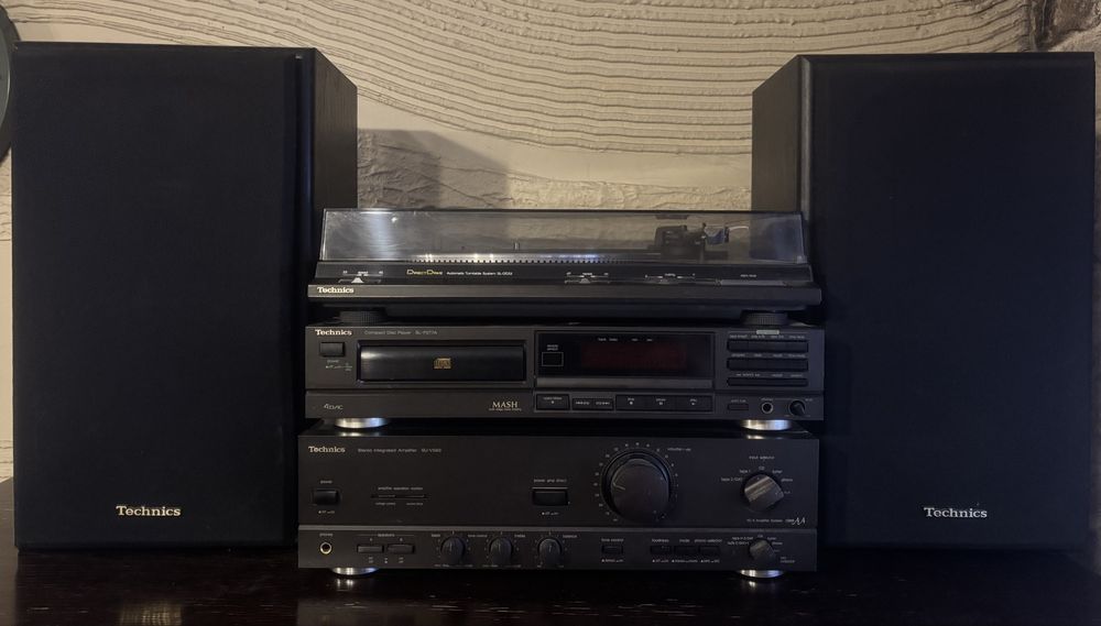 Zestaw audio TECHNICS! Gramofon, Wzmacniacz, Kolumny, CD, Tuner
