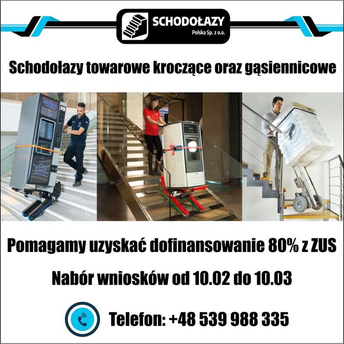 Schodołaz towarowy Antano Donkey Light z platformą elektrycz. do 150kg