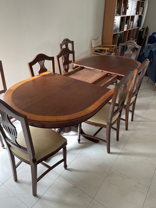 Sala de jantar_ móvel, mesa, 8 cadeiras_dix