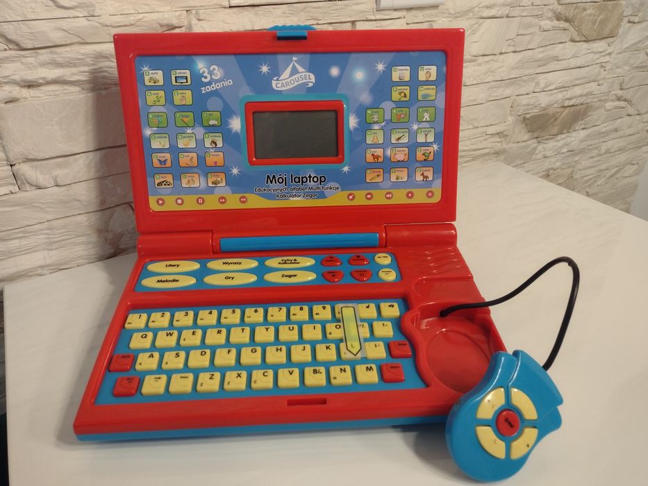 Multimedialny laptop edukacyjny - alfabet, gry, zegar, kalkulator