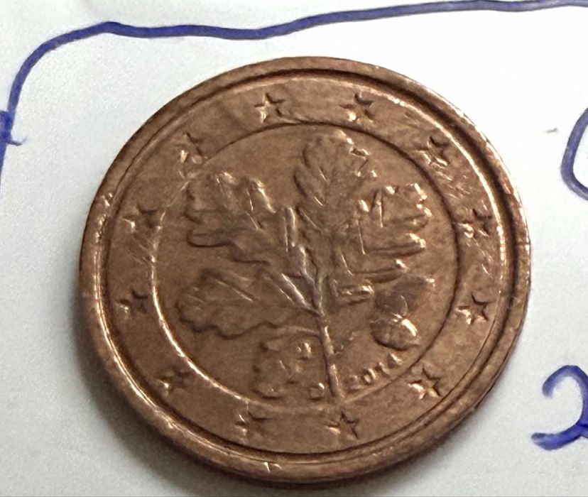 Modas 2 centimos - varios anos