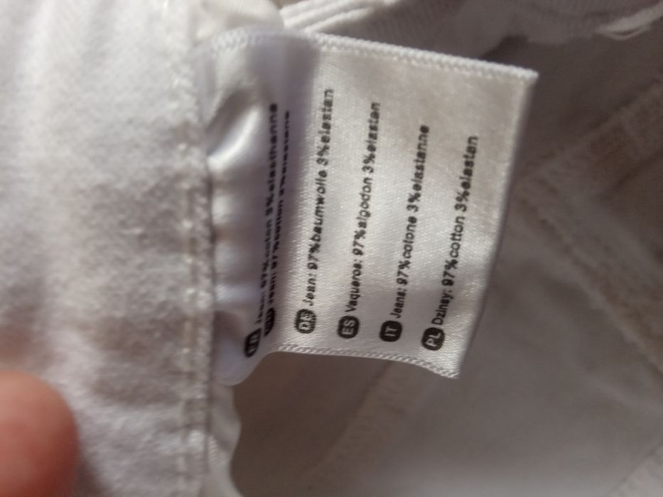 Spodnie białe denim rozm 40