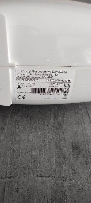 Zelmer robot mikser NOWY
