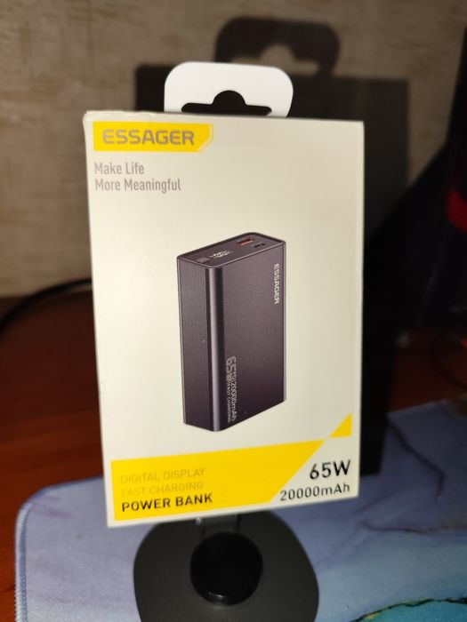 Повербанк 20000mah | PD 65w | Essager | для ноутбука, роутера, телефонів і тд