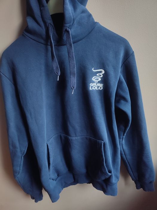 Bluza męska grube lolo niebieska granatowa M 38