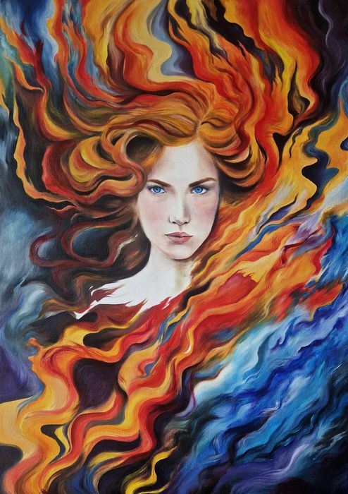 Obraz olejny portret kobiety, 50x70