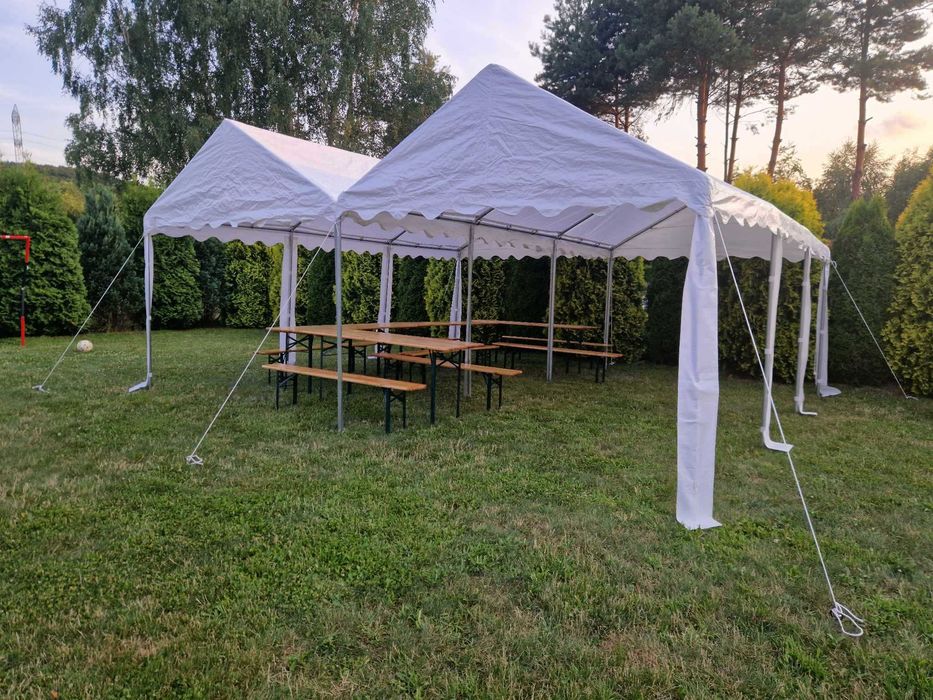 Wynajem namiotu, krzesełek, stoły ławeczki Komunie Urodziny Dmuchańce