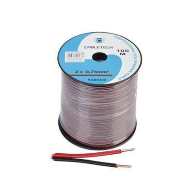 Kabel głośnikowy 0.75mm 100m CCA czarno-czerwony