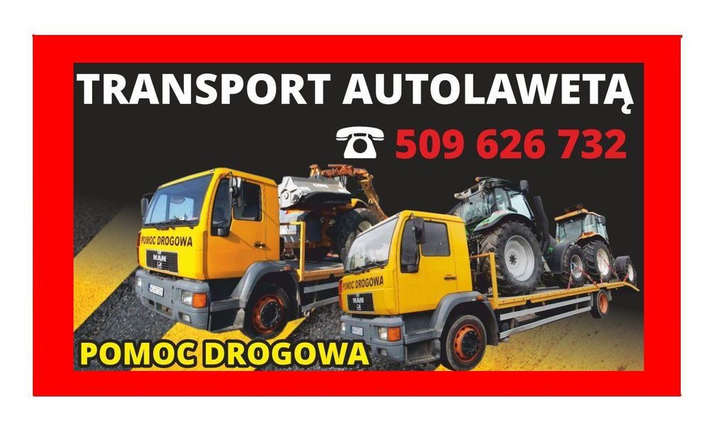 Laweta autolaweta transport holowanie pomoc drogowa ciągnik turobin