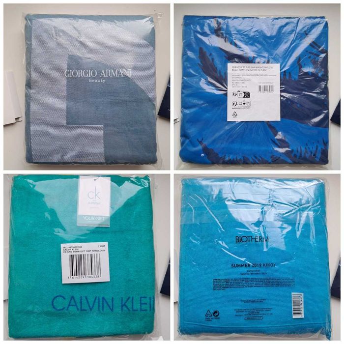 Літні пляжні рушники Biotherm, Calvin Klein, Hugo Boss, Giorgio Armani