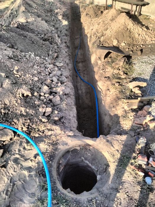 Копка траншей,септиків,водопровід,монтаж каналізації,сантехнічні роб