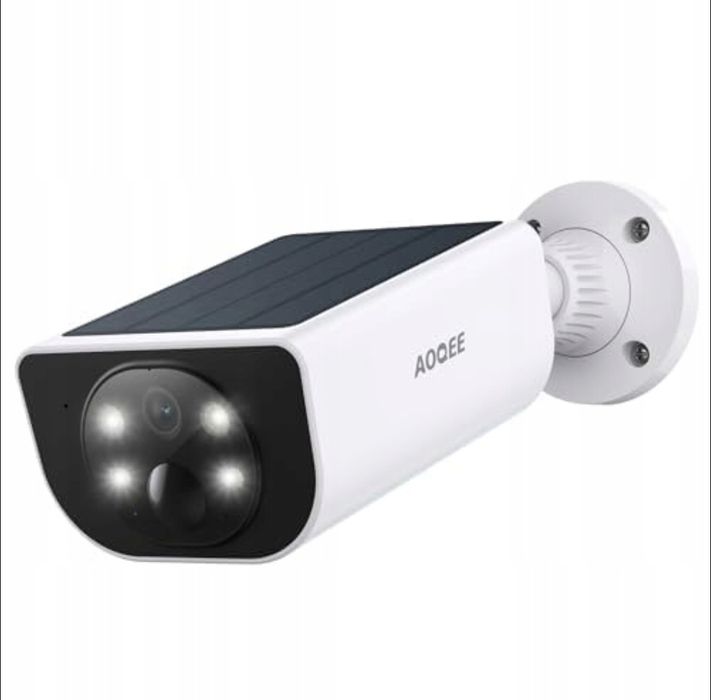 AOQEE Bezprzewodowa kamera bezpieczeństwa WiFi zewnętrzna solarna 2K