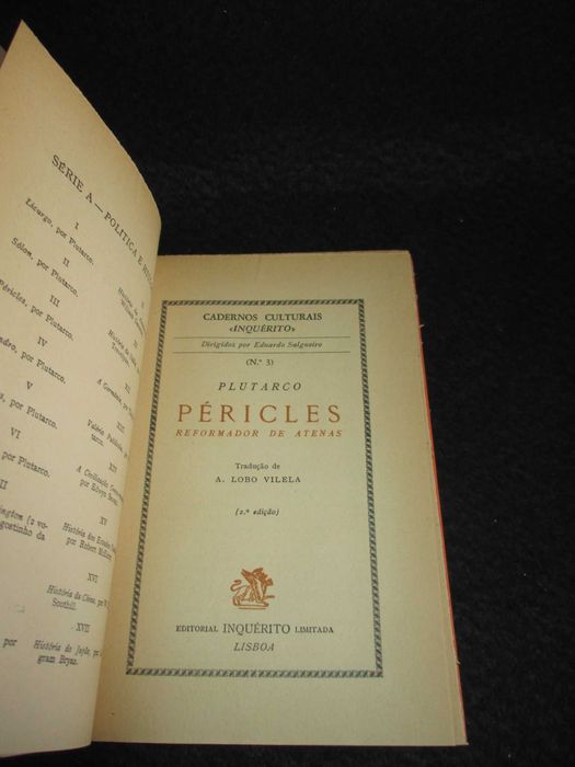 Livros de Plutarco Licurgo Sólon e Péricles Cadernos Culturais