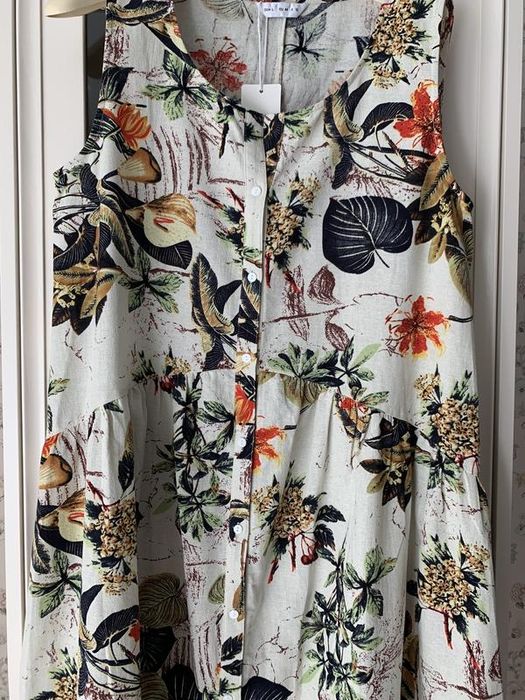 Платье-сарафан на пуговицах