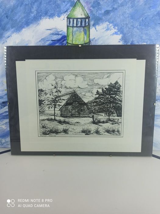 Grafika Lilo Schwidt 30x40 cm oprawiona