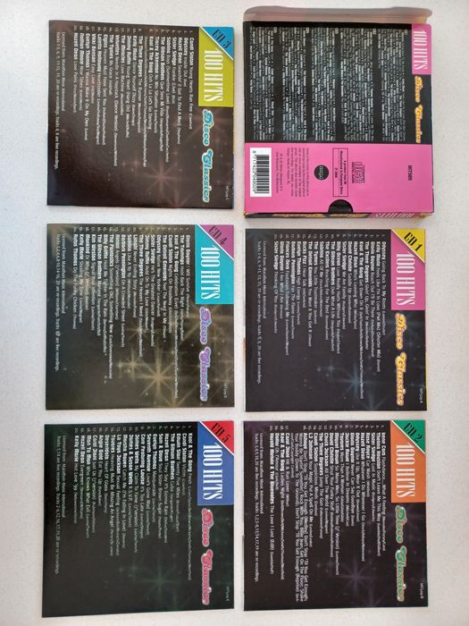 Caixa 5 Cd's com 100 Hits Disco e Funk