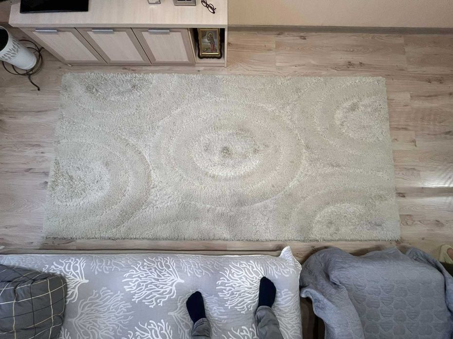 Елітний килим з комбінованим довгим ворсом 300х150 см