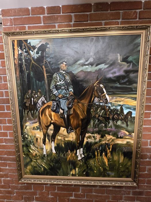 Obraz Piłsudski na Kasztance Kossak replika płótno olej